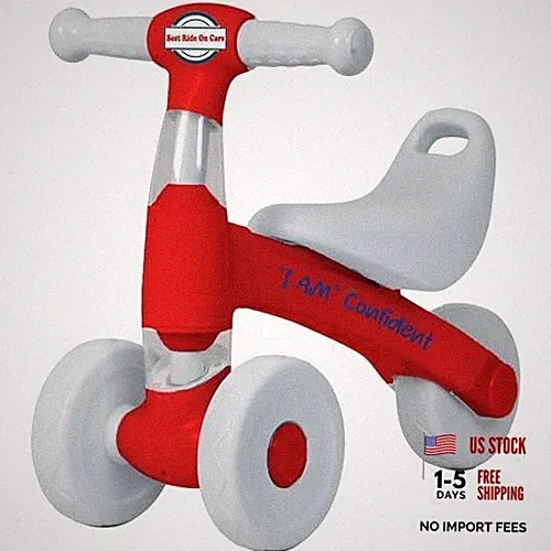 Toddler Balance Bike Trike 1 Year Old Boys Girls - 3 Wheels Baby Balance Red